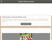 Tablet Screenshot of lifestylewellnessstudios.com